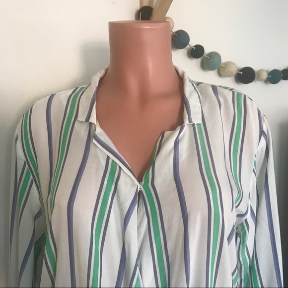 Anthropologie Velvet Heart Rayon stripe blouse - Picture 2 of 7